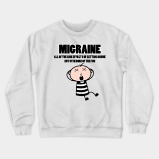 Migraine Awareness Tshirt Crying Suffering Migraines Suck Crewneck Sweatshirt